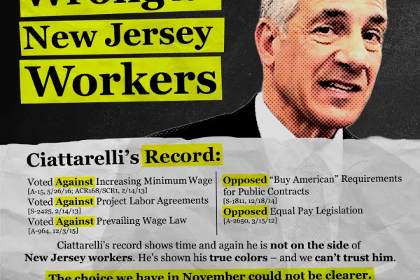 Ciattarelli Wrong for NJ